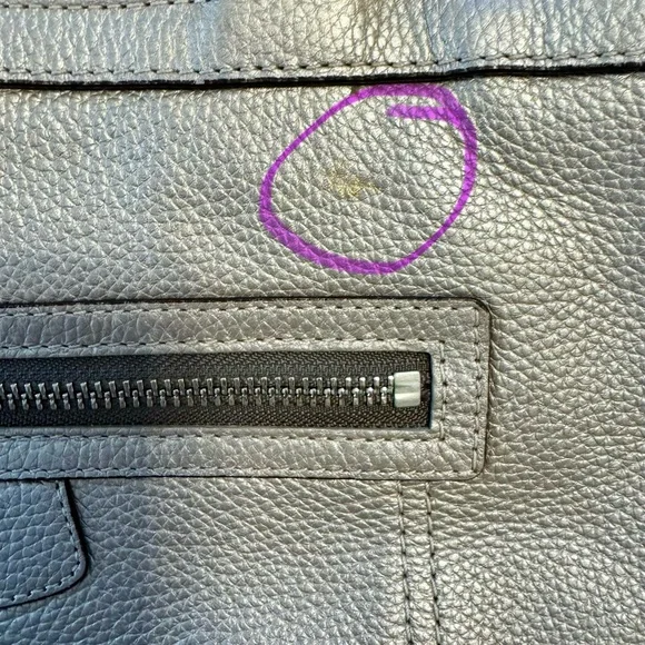 Coach Penelope Metallic Pebbled Leather Shoulder Bag - Picture 13 of 15